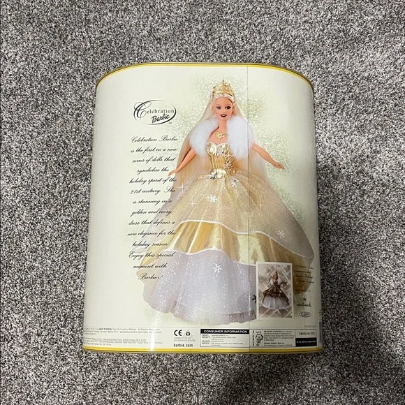 Barbie Celebration Doll in Gold and White Gown - Picture 2 of 3